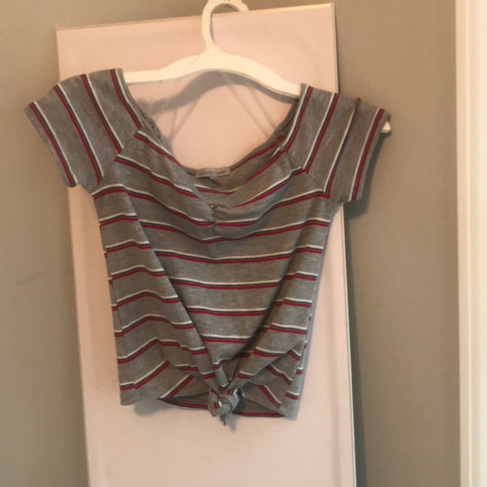 Striped crop Charlotte Russe shirt